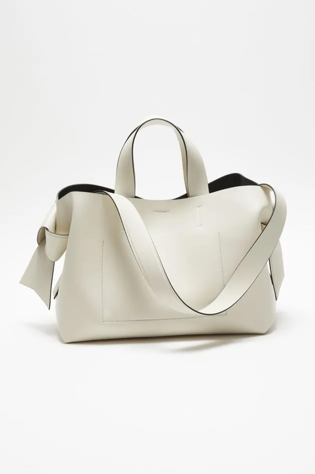 Acne Studios Musubi Midi Tote Whiteblack Women Bags