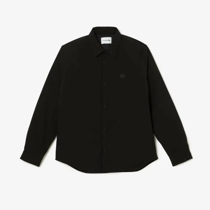 Button Down Shirts Men Lacoste Mens WaterResistant Overshirt Black 031