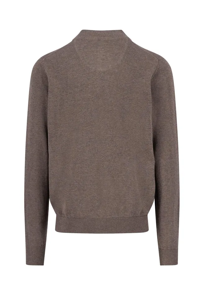 Cardigan Men FYNCHHATTON Parting Jacket Made Of Cotton With A Stand up Collar Navynightcharcoalearth