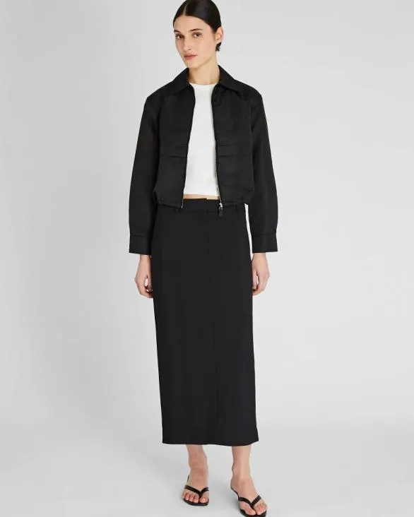 Club Monaco Skirts Borrem Column Maxi Skirt Black 8211 Women