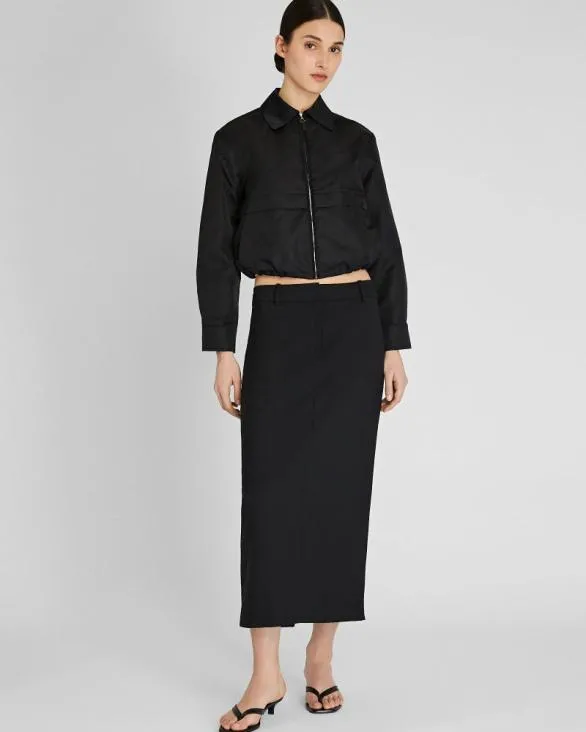 Club Monaco Skirts Borrem Column Maxi Skirt Black 8211 Women