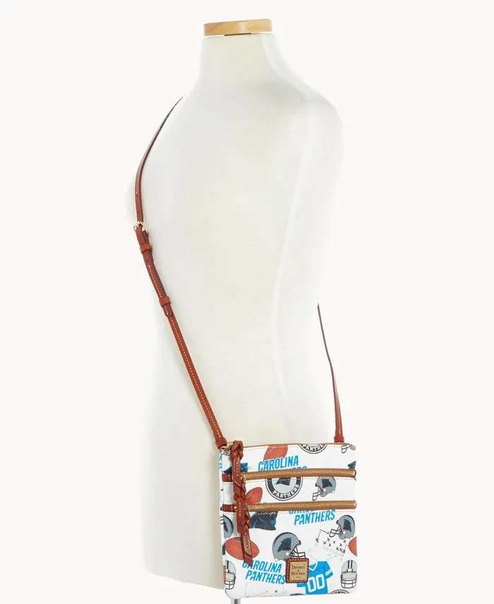 Dooney and Bourke Crossbodies NFL Panthers N S Triple Zip Crossbody Panthers 8211 WomenMen Dooney and Bourke Crossbodies NFL Panthers N S Triple Zip Crossbody Panthers 8211 WomenMen