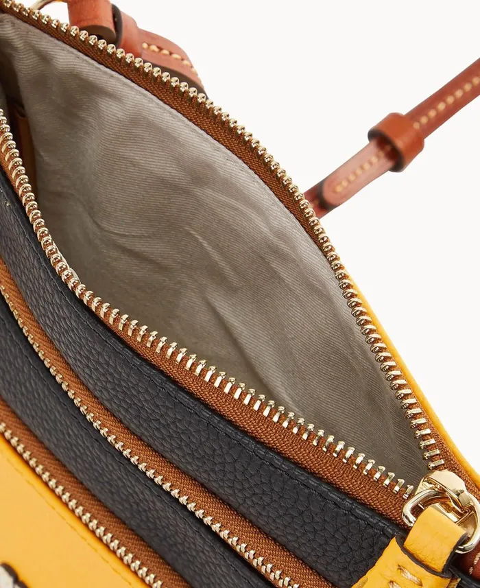Dooney and Bourke Crossbodies NFL Steelers Triple Zip Crossbody Steelers 8211 WomenMen Dooney and Bourke Crossbodies NFL Steelers Triple Zip Crossbody Steelers 8211 WomenMen