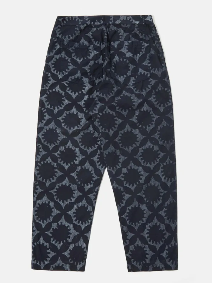 Duke Pant In Navy Over Dyed Sun Print Men Universal Works Trousers
