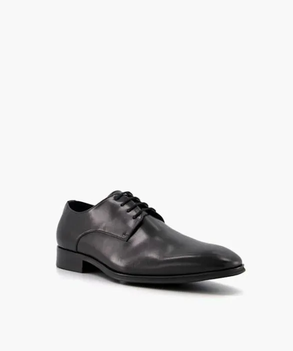 Dune London Wide Fit Shoes Men Satchel Black Wide Fit Leather Gibson Shoes Black
