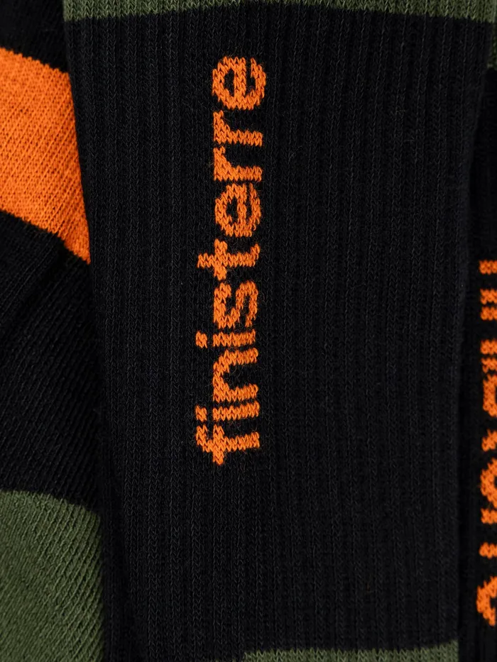 Finisterre Socks MenWomen Adventure Sock Ravenkhakiorange