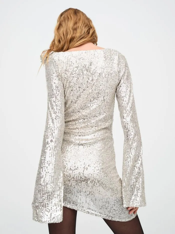 For Love and Lemons Dresses Tia Mini Dress Silver 8211 Women For Love and Lemons Dresses Tia Mini Dress Silver 8211 Women