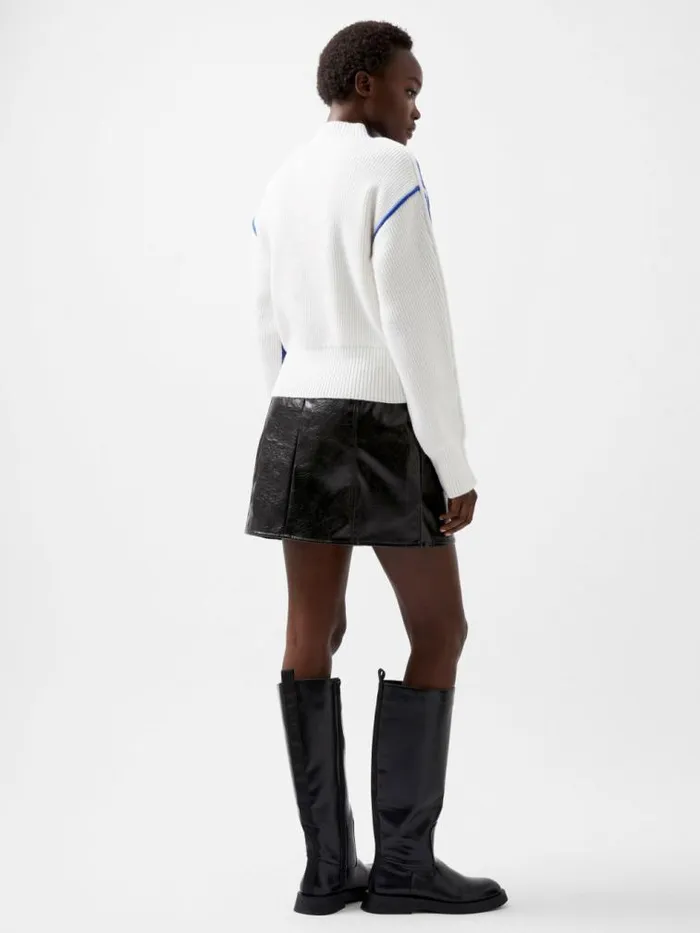 French Connection Lorena High Neck Jumper Chroma Bluewinter W Women Jumpers and Cardigans