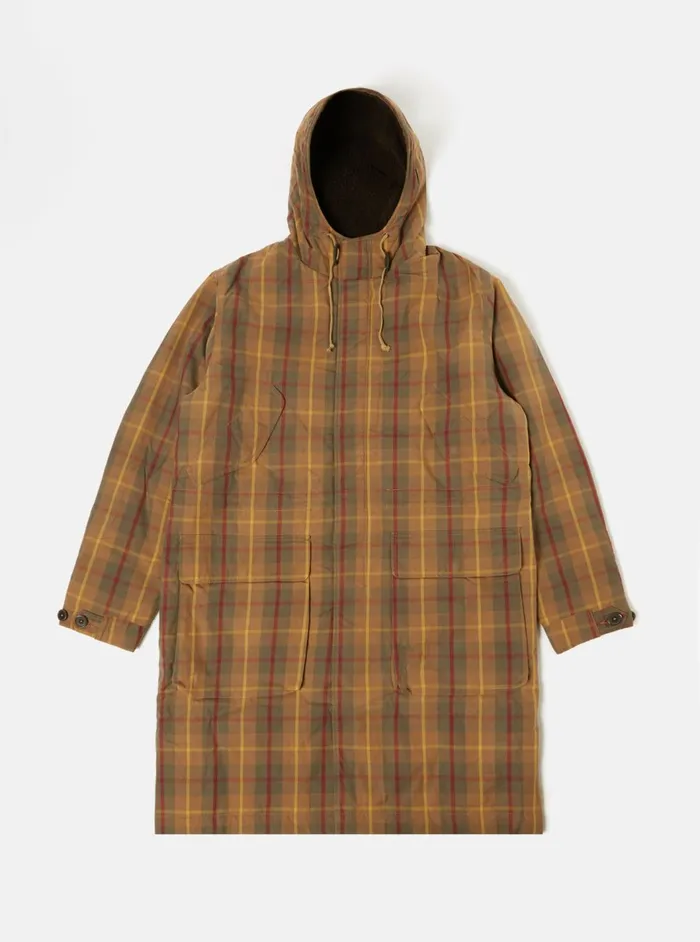 Hebrides Parka In Cinnamon British Drywax Check Men Universal Works Coats and Outerwear Hebrides Parka In Cinnamon British Drywax Check Men Universal Works Coats and Outerwear