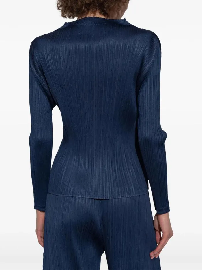 Henrik Vibskov Boutique SS25 MC February Long Sleeve Mock Neck Top 8211 Navy Women Tops