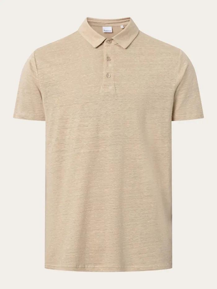 KnowledgeCotton Apparel Polo Shirts Linen Polo Safari 8211 Men