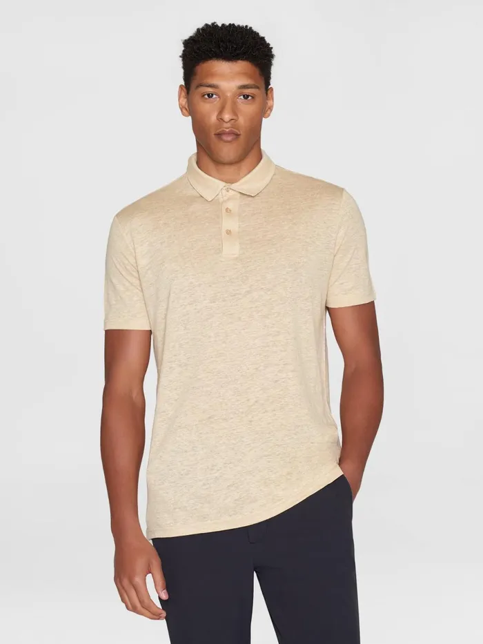 KnowledgeCotton Apparel Polo Shirts Linen Polo Safari 8211 Men KnowledgeCotton Apparel Polo Shirts Linen Polo Safari 8211 Men
