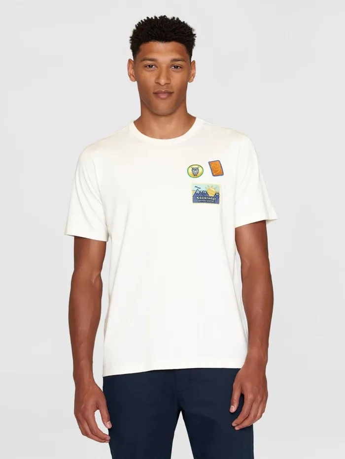 KnowledgeCotton Apparel TShirts Regular Short Sleeve Heavy Single Embr Badge Look At Chest Tshirt Gotsvegan 8211 Men KnowledgeCotton Apparel TShirts Regular Short Sleeve Heavy Single Embr Badge Look At Chest Tshirt Gotsvegan 8211 Men