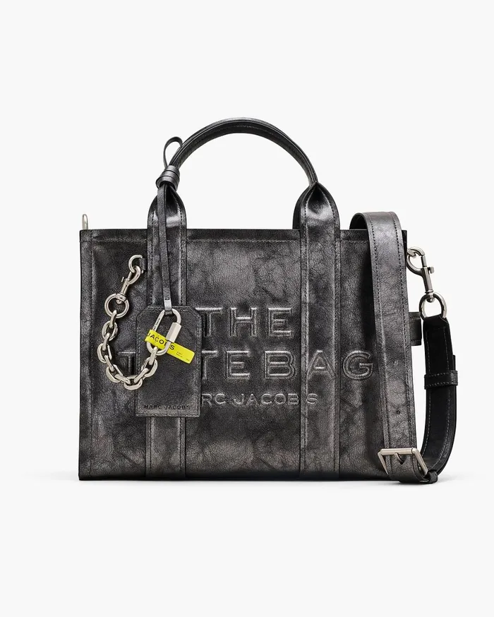 Marc Jacobs The Tote Bag The Metallic Distressed Medium Tote Bag Dark Grey 8211 Women Marc Jacobs The Tote Bag The Metallic Distressed Medium Tote Bag Dark Grey 8211 Women