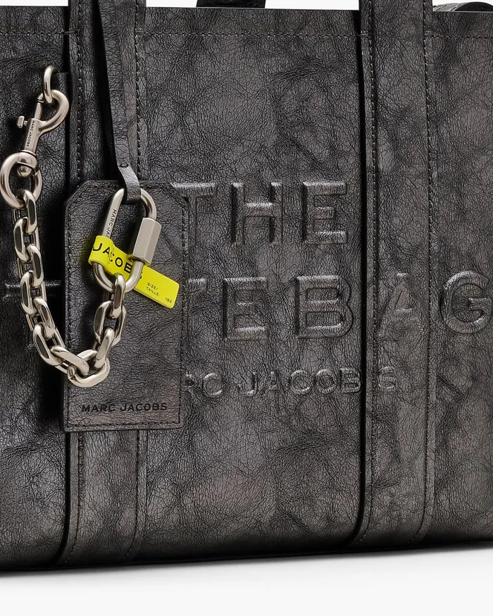 Marc Jacobs The Tote Bag The Metallic Distressed Medium Tote Bag Dark Grey 8211 Women