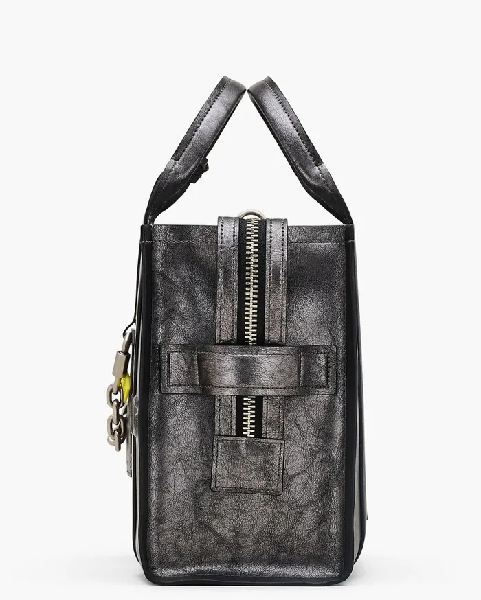 Marc Jacobs The Tote Bag The Metallic Distressed Medium Tote Bag Dark Grey 8211 Women