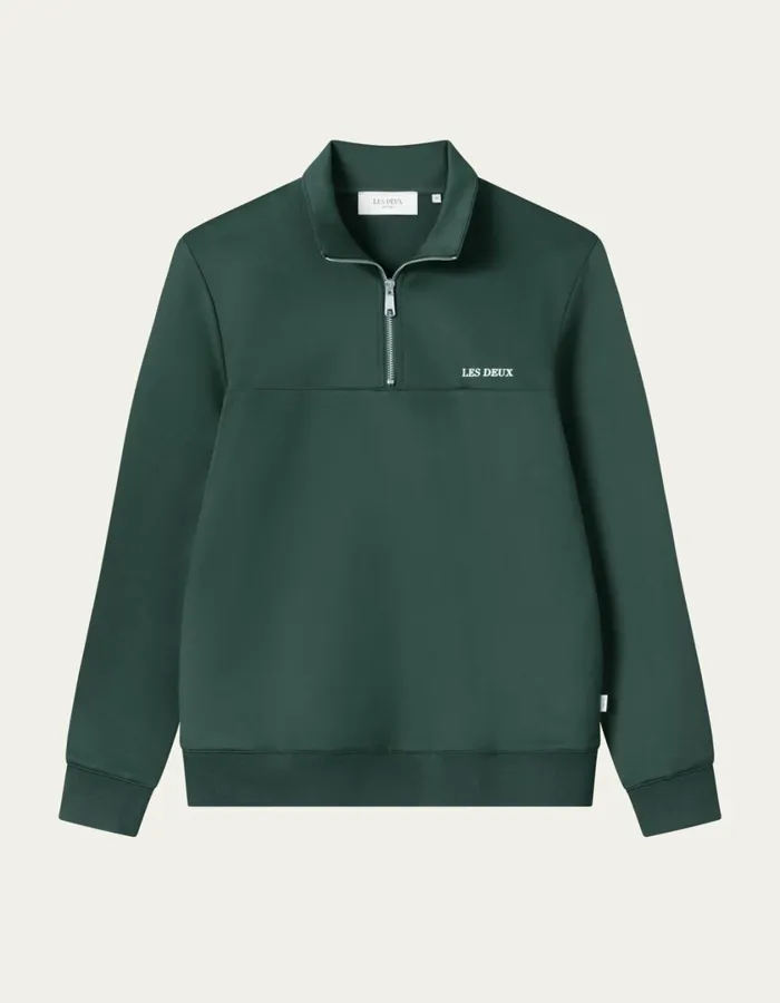 Men Ballier Track HalfZip Sweatshirt 8211 Pine Green Les Deux HoodiesSweatshirts
