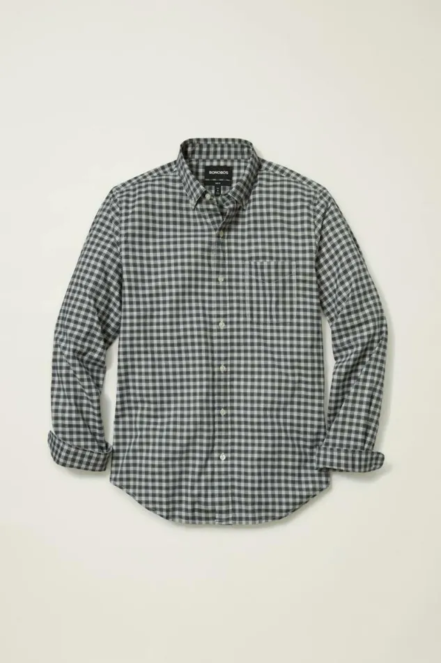 Men Everyday Shirt Wood River Plaid Bonobos Business Casual Shirts