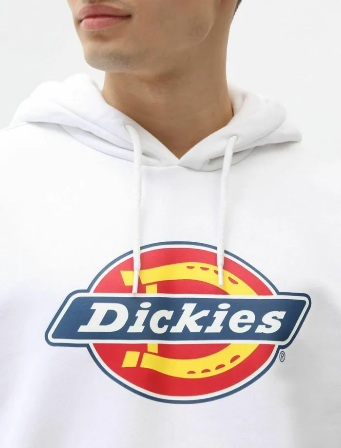 Men Jumpers and Sweatshirts Dickies Icon Logo Hoodie White