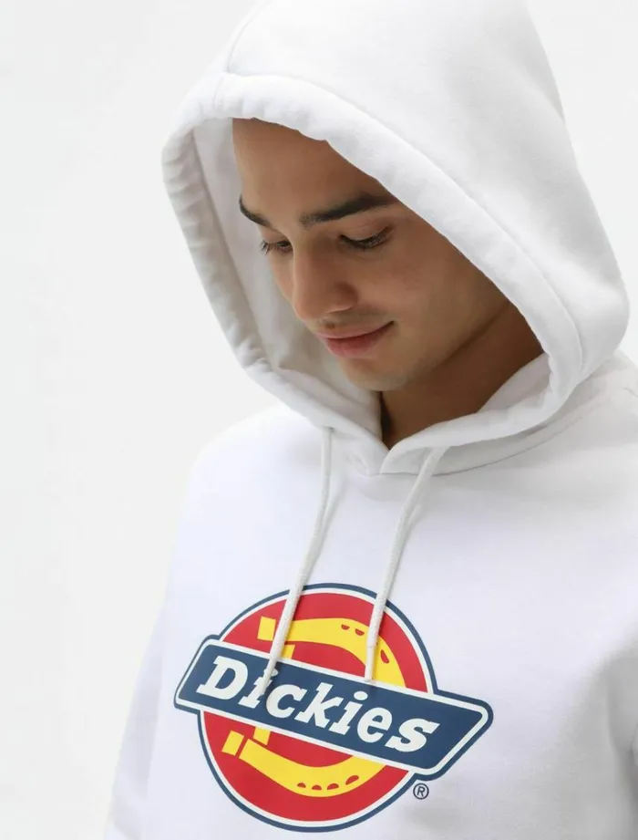 Men Jumpers and Sweatshirts Dickies Icon Logo Hoodie White