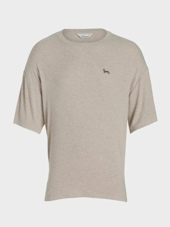 Men Oatmeal Rib Tee Oatmeal Peter Alexander Tops