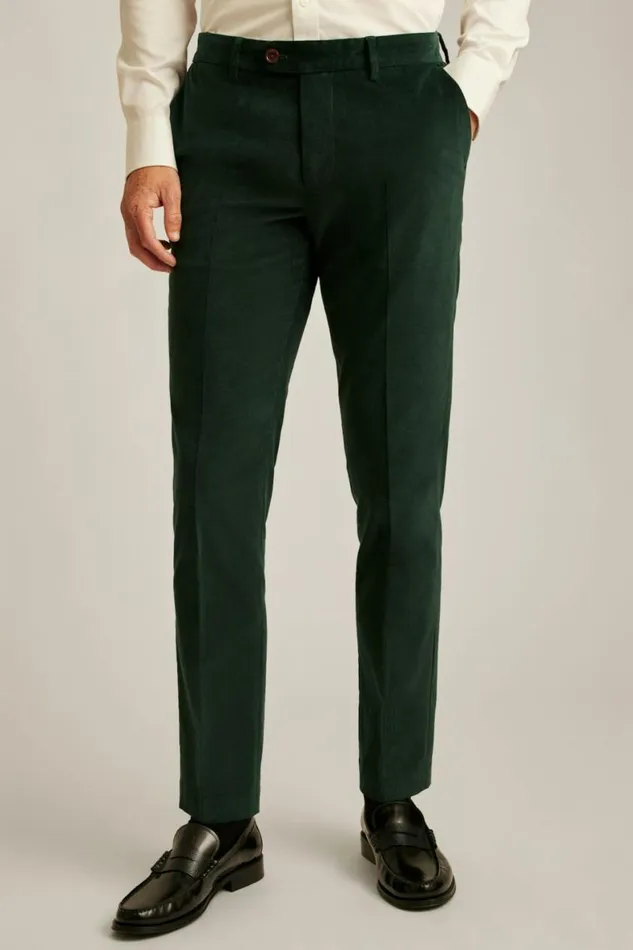 Men Velvet Trousers Green Gables Bonobos Dress Pants