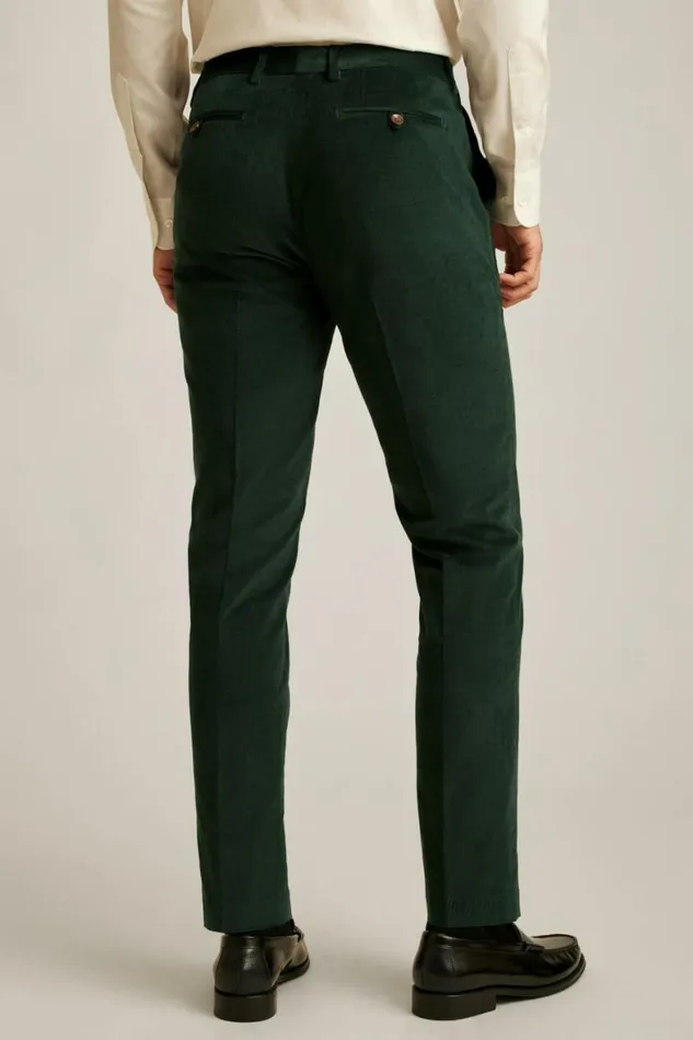 Men Velvet Trousers Green Gables Bonobos Dress Pants