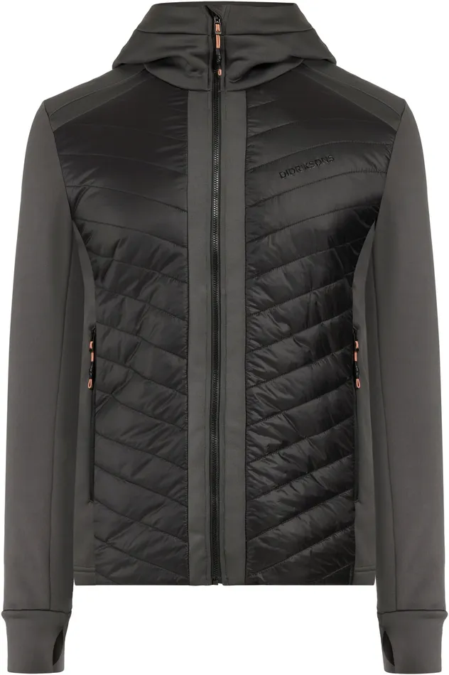 Men Zuko FullZip Coal Black Didriksons Outdoor Jackets