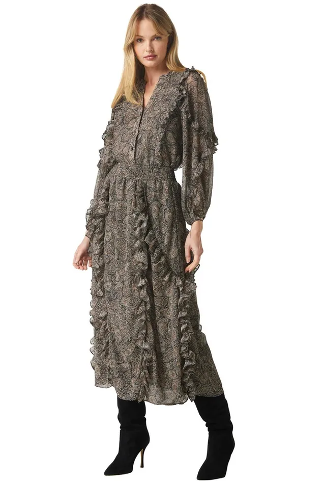 MISA Los Angeles ALBERTINA TOP Paisley Shimmer Women Tops