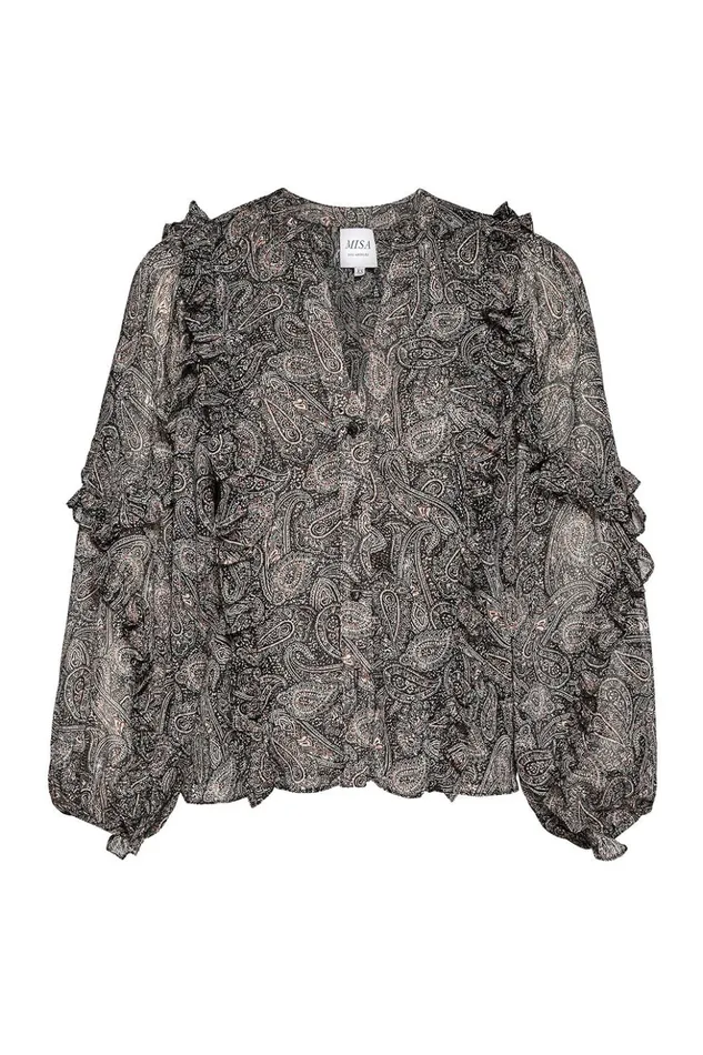 MISA Los Angeles ALBERTINA TOP Paisley Shimmer Women Tops