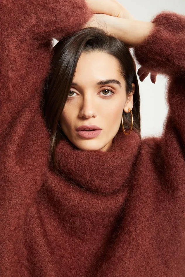 Ottod039Ame Mohair Blend Fluffy Jumper Women Knitwear