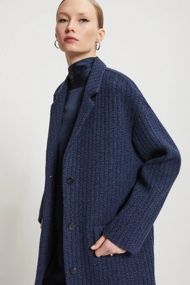Ottod039Ame Woolblend Coat With 3 Buttons Women Coats