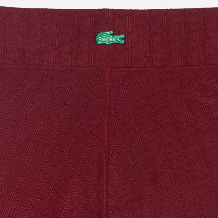 Pants and Leggings Women Lacoste Women039s Lacoste X Bandier Monogram Print Leggings Bordeaux Yup