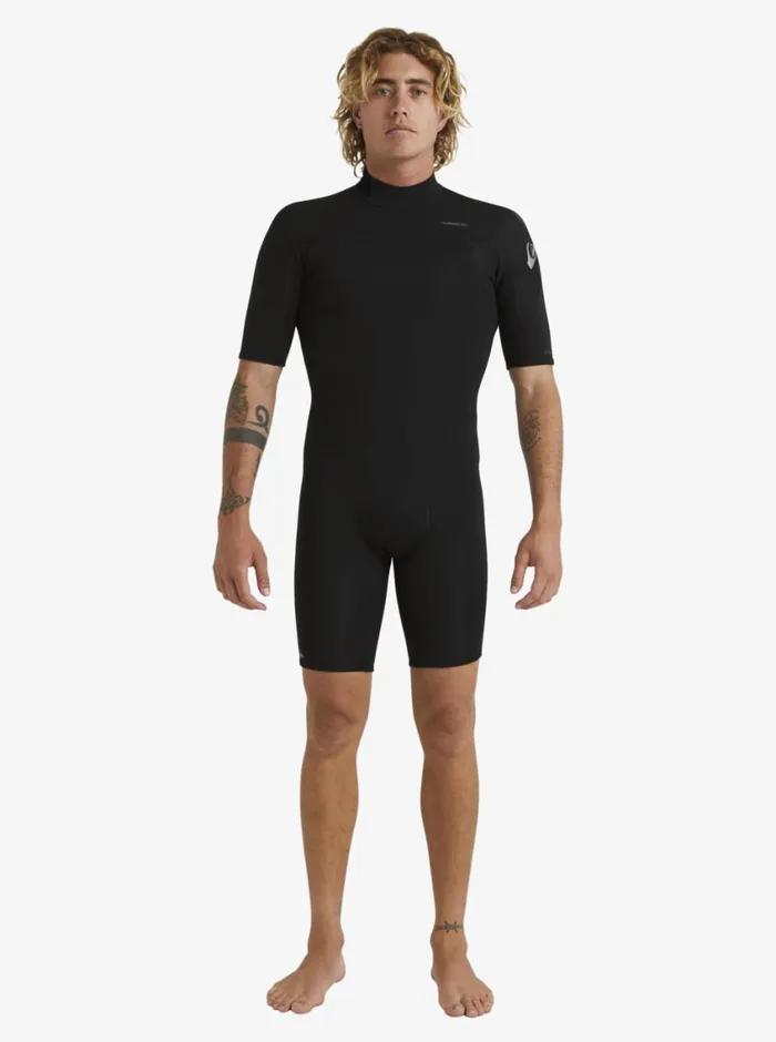 Quiksilver 22mm Everyday Sessions Short Sleeve Back Zip Springsuit Black Mens Wetsuits