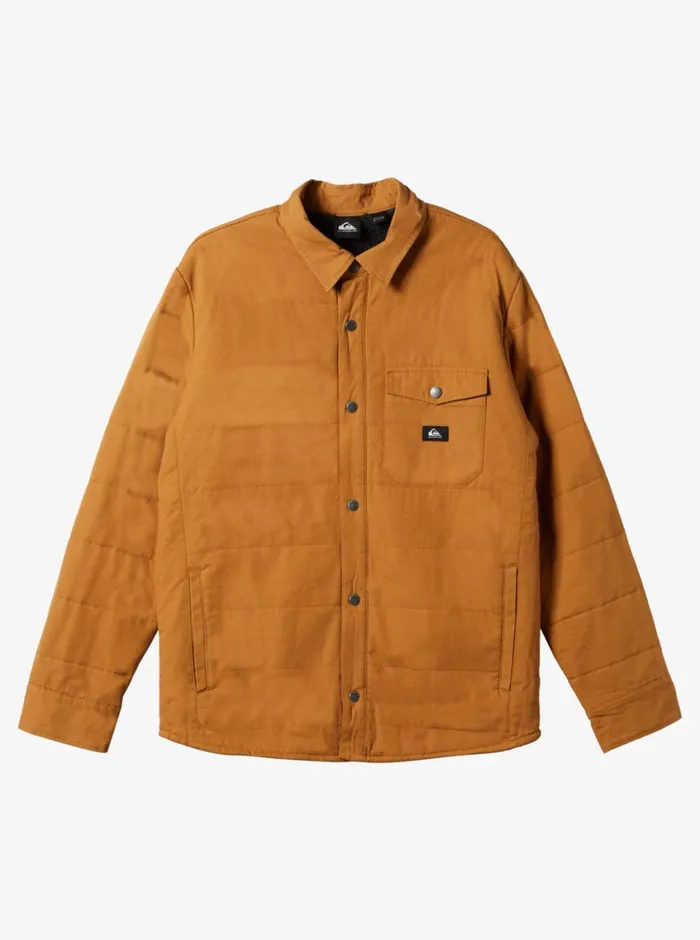 Quiksilver Downrail Upd Canvas Jacket Bone Brown Mens Jackets