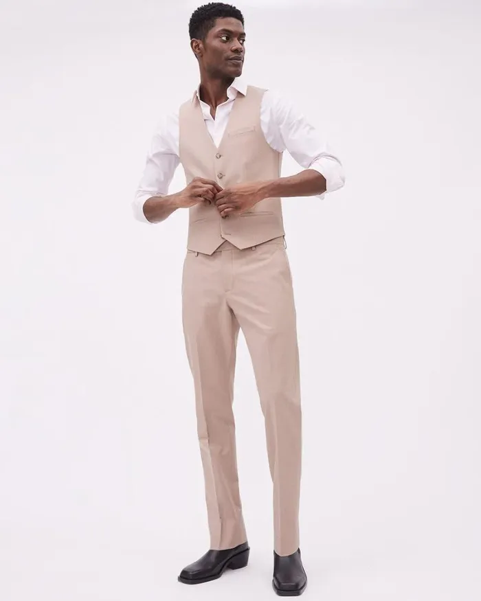RWandCO Suit Pants Muted Pink Suit Vest Adobe Rose 8211 Men RWandCO Suit Pants Muted Pink Suit Vest Adobe Rose 8211 Men