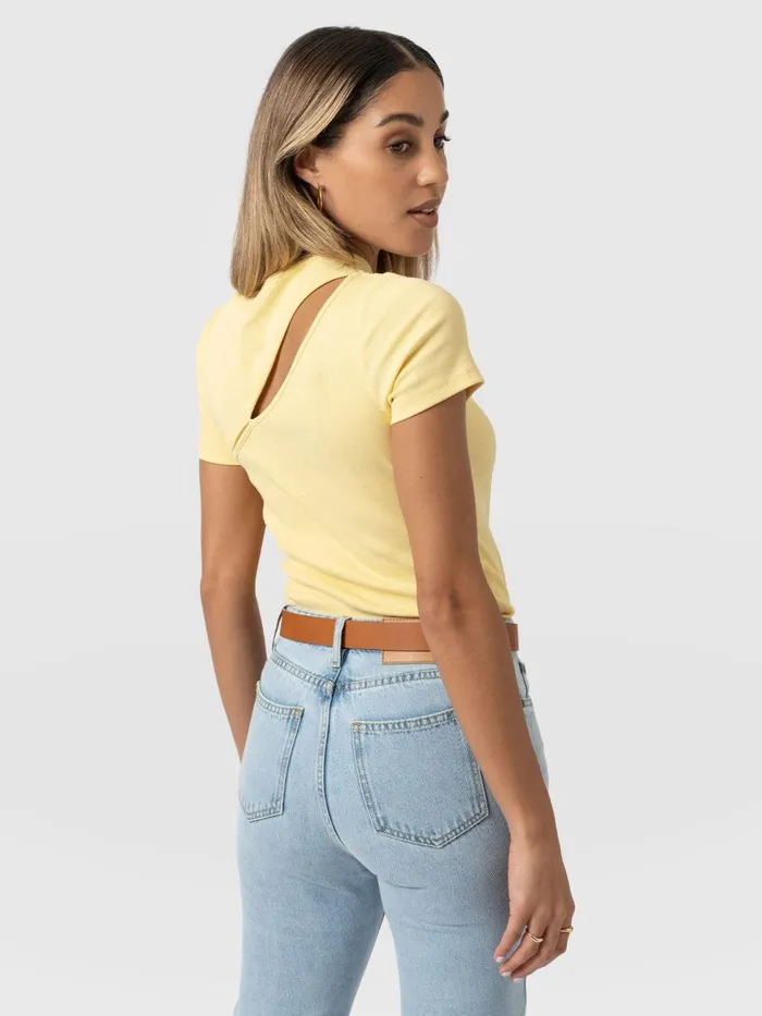 Saint And Sofia TShirts and Tanks Women Reveal Tee 8211 Yellow Yellow