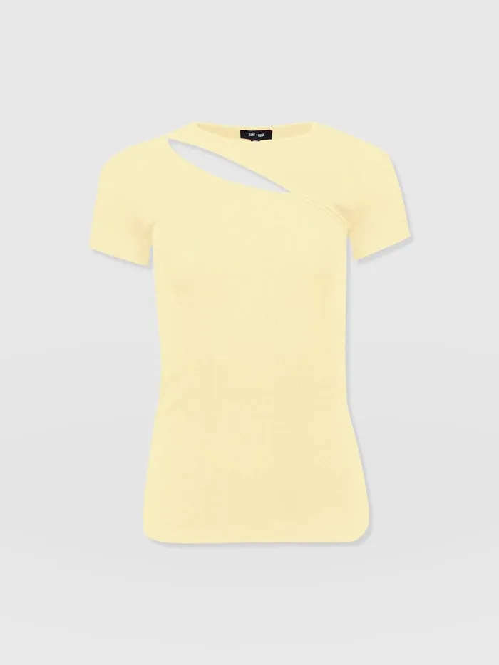 Saint And Sofia TShirts and Tanks Women Reveal Tee 8211 Yellow Yellow
