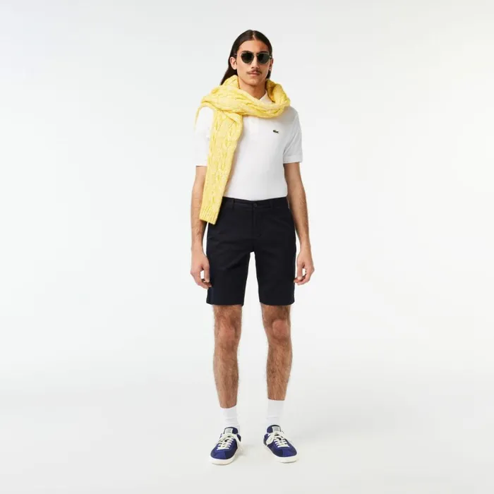 Shorts and Swim Men Lacoste Men039s Slim Fit Stretch Cotton Shorts Abysm Blue Hde