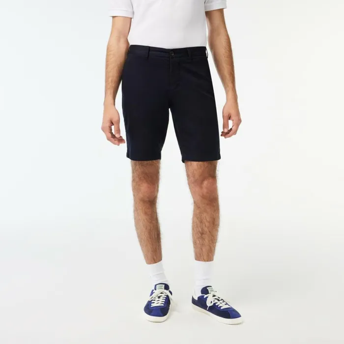 Shorts and Swim Men Lacoste Men039s Slim Fit Stretch Cotton Shorts Abysm Blue Hde