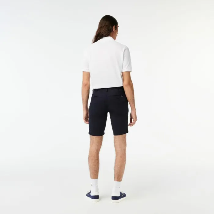 Shorts and Swim Men Lacoste Men039s Slim Fit Stretch Cotton Shorts Abysm Blue Hde
