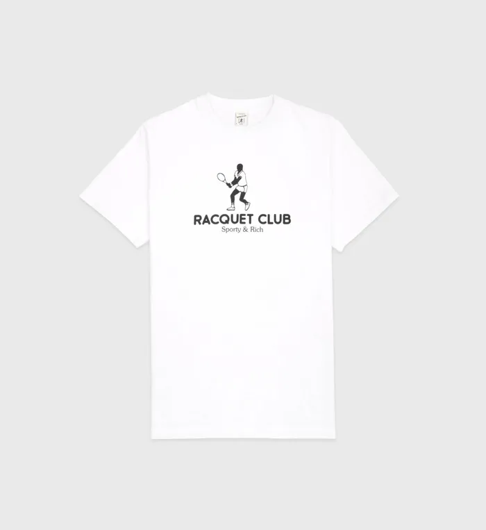 Sporty and Rich TShirts Men Racquet Club TShirt 8211 White