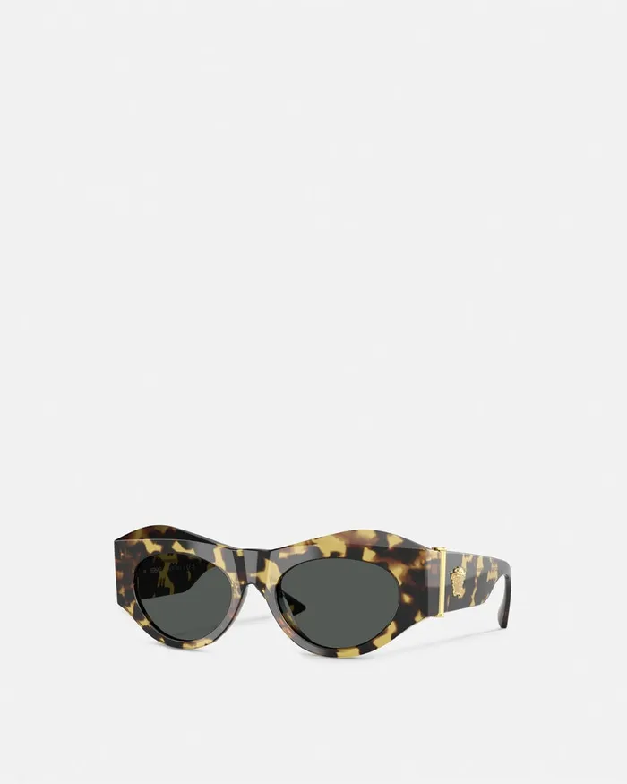 Sunglasses Women Versace Medusa Glam Sunglasses Havana