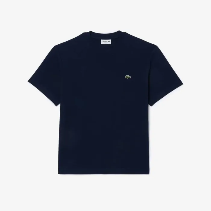 TShirts Men Lacoste Men039s Classic Fit Cotton Jersey TShirt Navy Blue 166