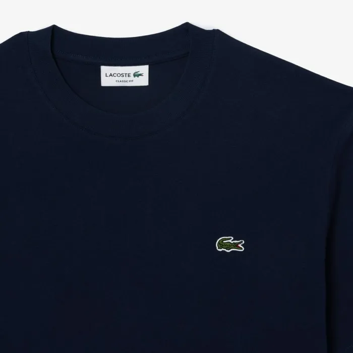 TShirts Men Lacoste Men039s Classic Fit Cotton Jersey TShirt Navy Blue 166