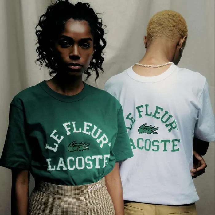 TShirts MenWomen Lacoste Lacoste X Le FLEUR Jersey Tshirt White 001