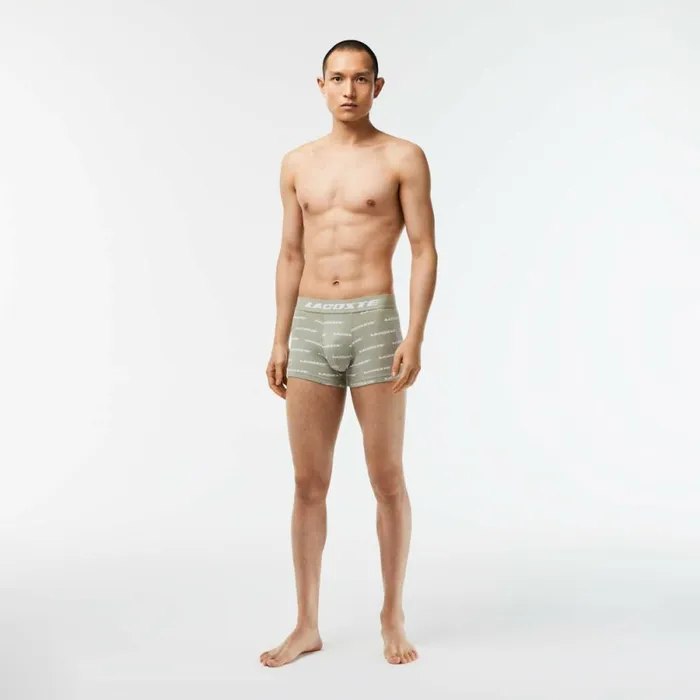 Underwear and Socks Men Lacoste Mens 3Pack Contrast Waist Trunks Khaki Green Grey Chine White Gc9 Underwear and Socks Men Lacoste Mens 3Pack Contrast Waist Trunks Khaki Green Grey Chine White Gc9