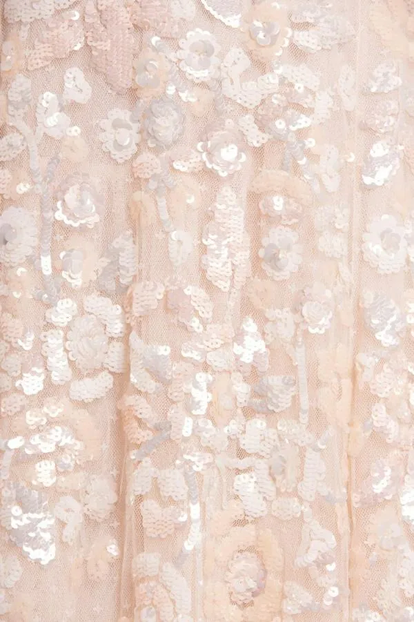 WeddingWomen Needle and Thread Sequin Paradise Short Sleeve Gown Champagne WeddingWomen Needle and Thread Sequin Paradise Short Sleeve Gown Champagne