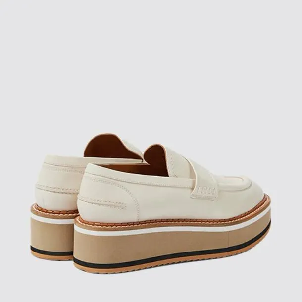 Women BAHATI White Clergerie Loafers and Moccasins