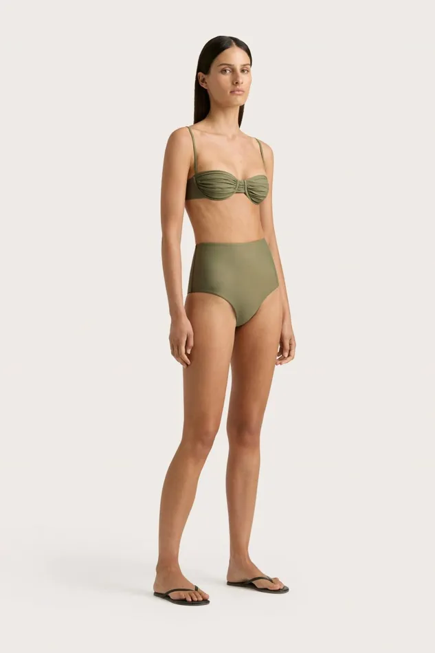 Women Faithfull The Brand Swim Reyes Bikini Bottom Khaki